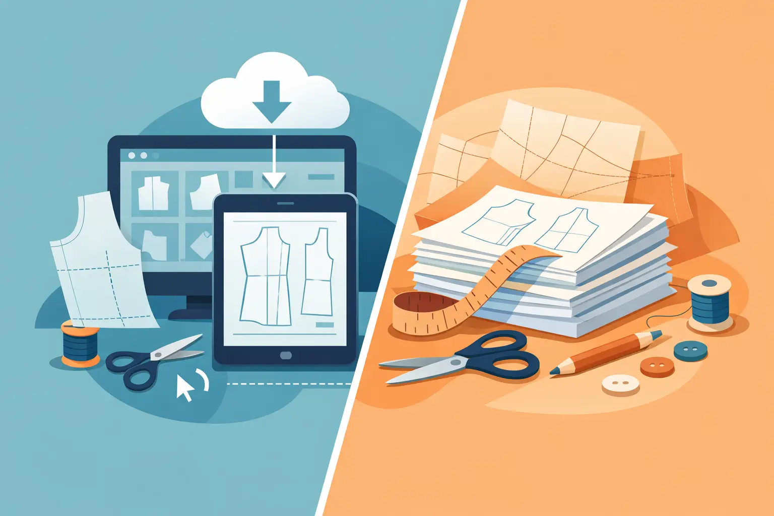 Digital Downloads Versus Printed Patterns