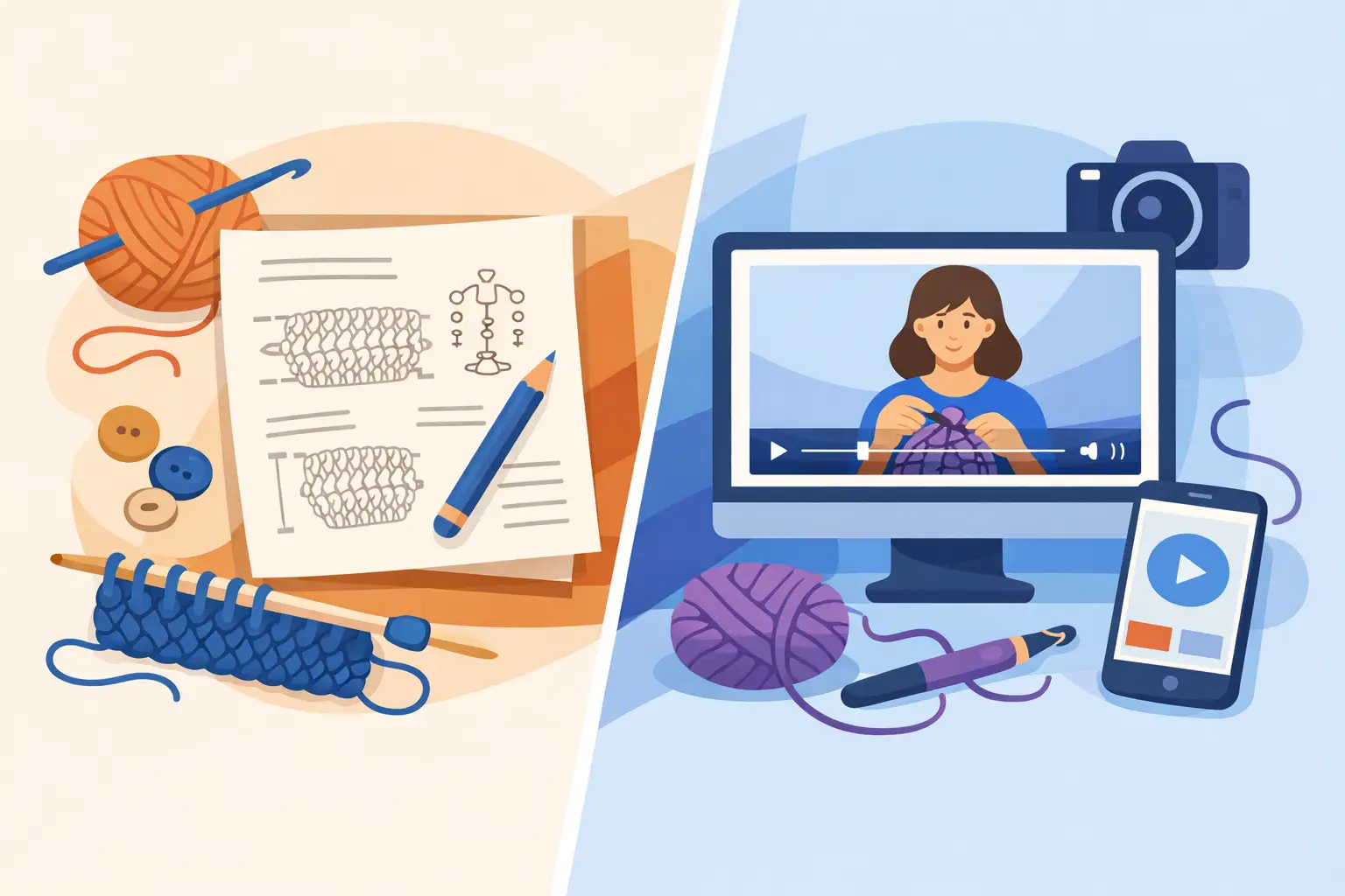Written Patterns Versus Video Tutorials for Makers